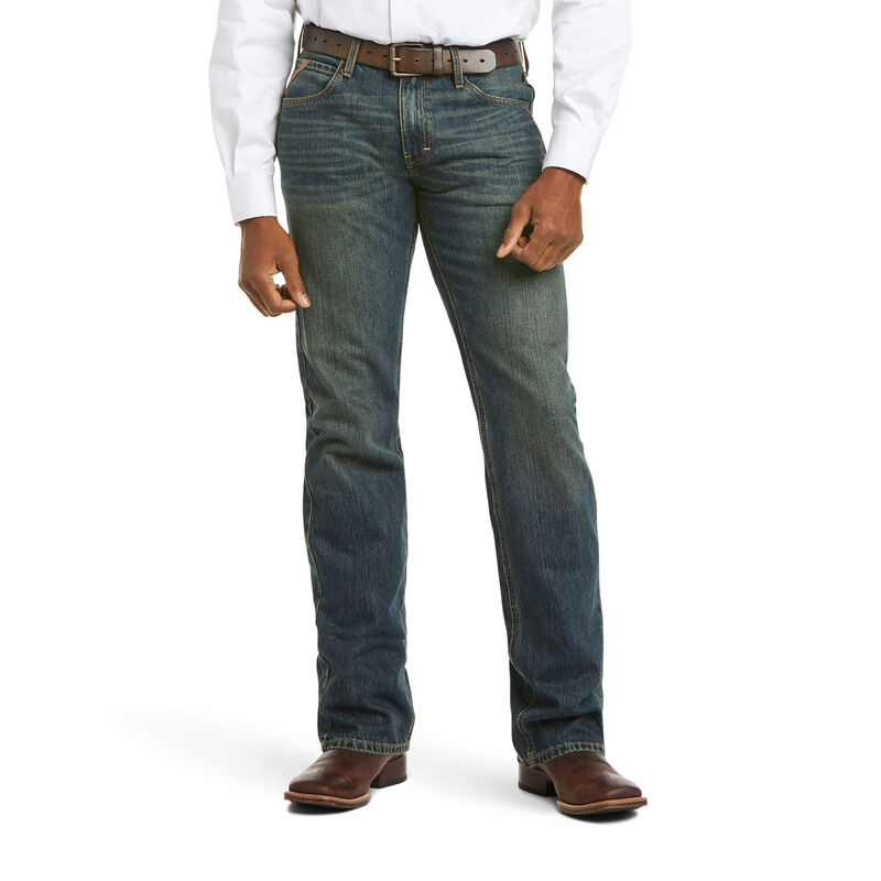 Pantalones Vaqueros Ariat M5 Slim Legacy Stackable Straight Leg Azules Hombre - Chile 701-FKJHSB